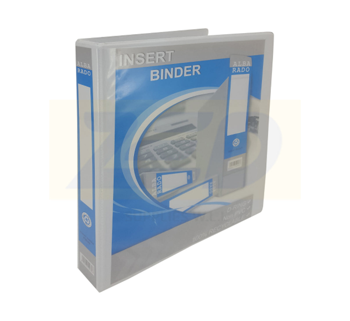 Alba Rado 25mm PVC 2D White Ring File F4 Insert Binder P252D – ZedUps.com