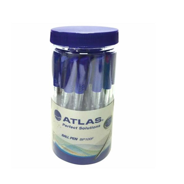 Atlas Atlas Ball Pen 0.7mm Fine Jar=30 Blue, AS-BP100F-BE-30P  AS-BP100F-BE/30P