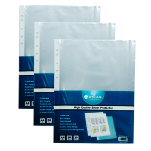 Atlas Glass Clear Pockt PP A4 Pk=20p 6281073540011