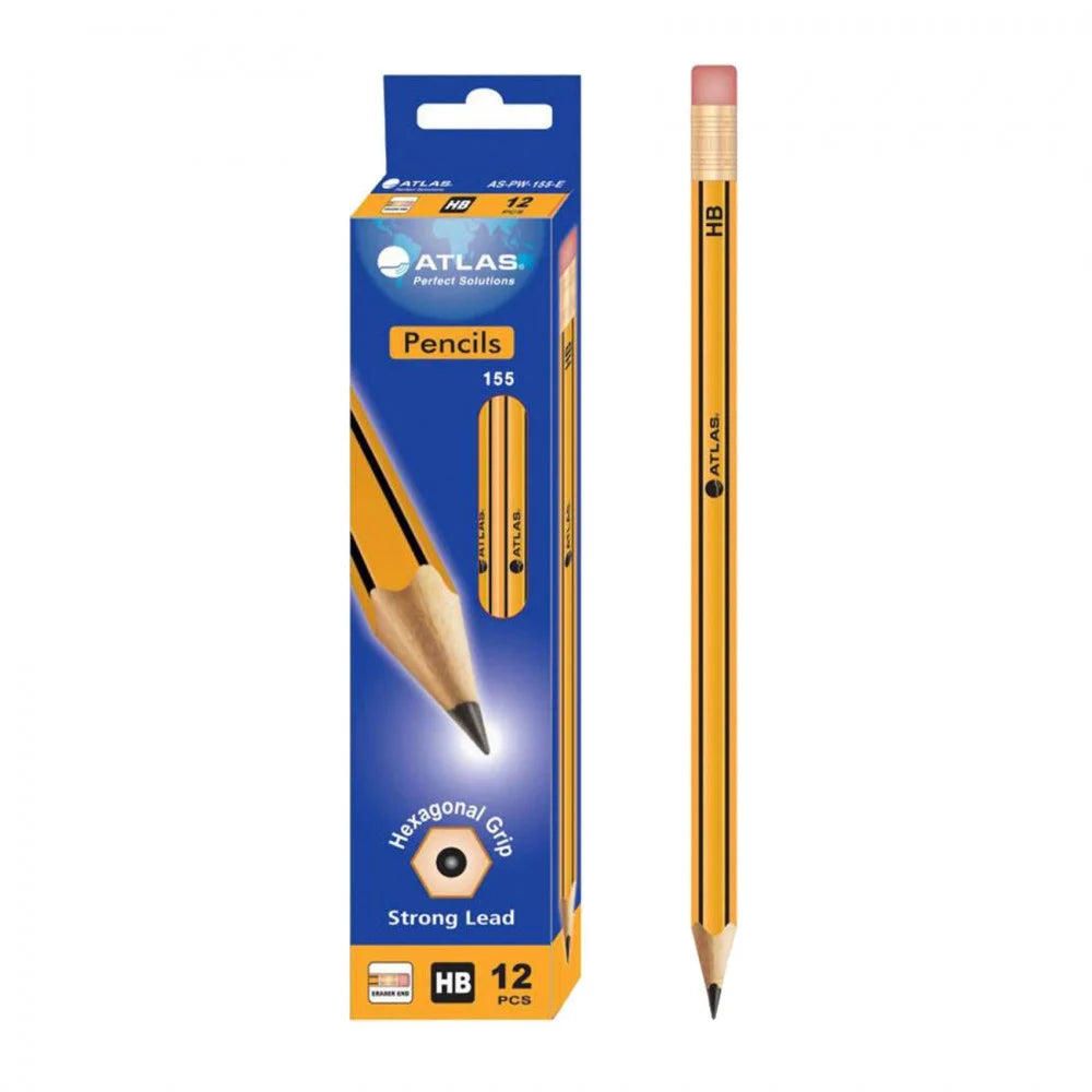 Atlas   HB Pencil YW+ER Jar=48 PCS  AS-PW-155-E-48P