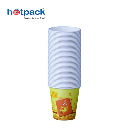 Hotpack Printed Single Wall Paper Cups-50 Pieces 7 Oz (200 ml)