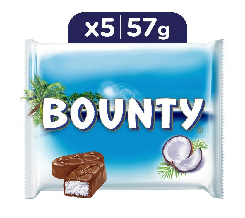 Bounty Milk Chocolate Bars 57 g x 5 pcs