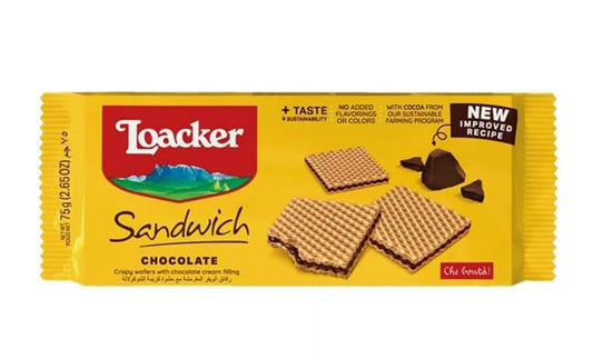 Loacker Sandwich Wafer Chocolate 75gm