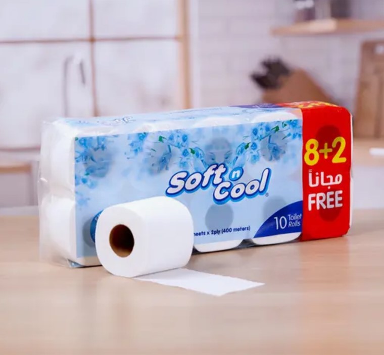 Soft N Cool Toilet Roll 400sheets X 8+2 Roll x10pkts
