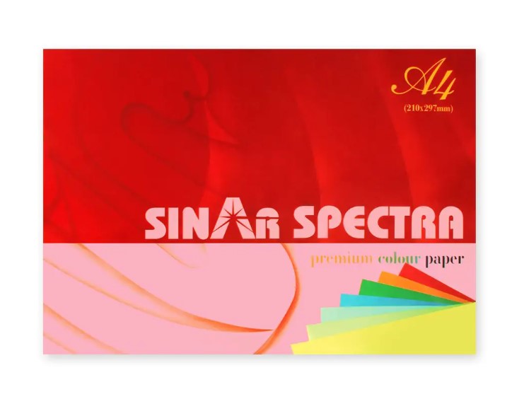 A4 COLOUR PHOTOCOPY PAPER   80GSM SINAR SPECTRA PKT OF 500