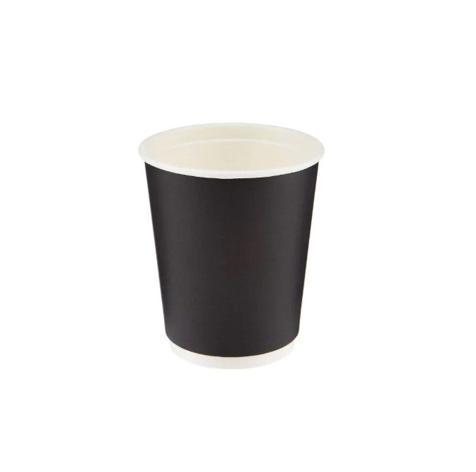 Hotpack Black Double Wall Paper Cups 4oz 1000pcs/Ctn