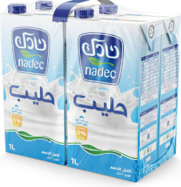 Nadec Long Life Full Fat Milk 4 X 1 Litre