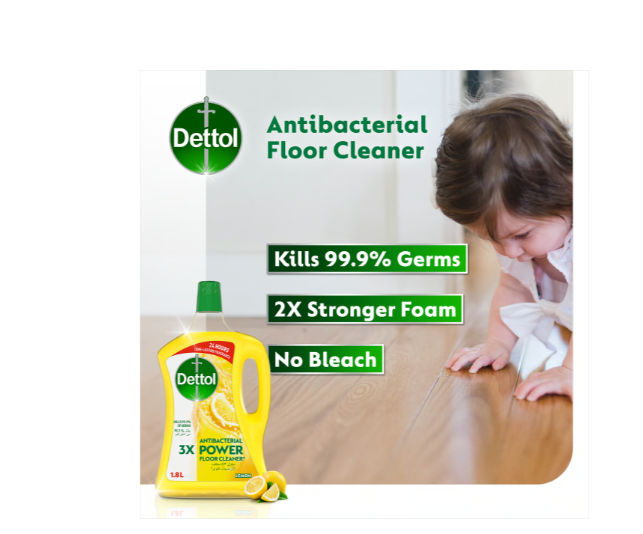 Dettol Lemon Antibacterial Power Floor Cleaner 1.8 Litre