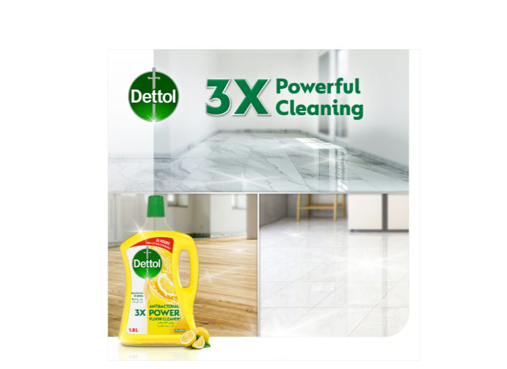 Dettol Lemon Antibacterial Power Floor Cleaner 1.8 Litre