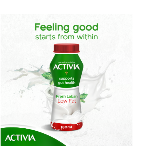Activia Fresh Laban Low Fat 180 ml