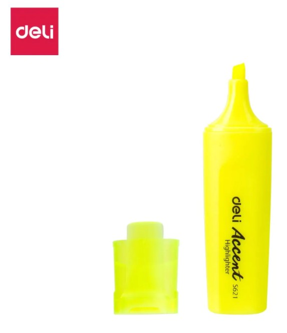 Deli Text Highlighter - Yellow 10PCS Set