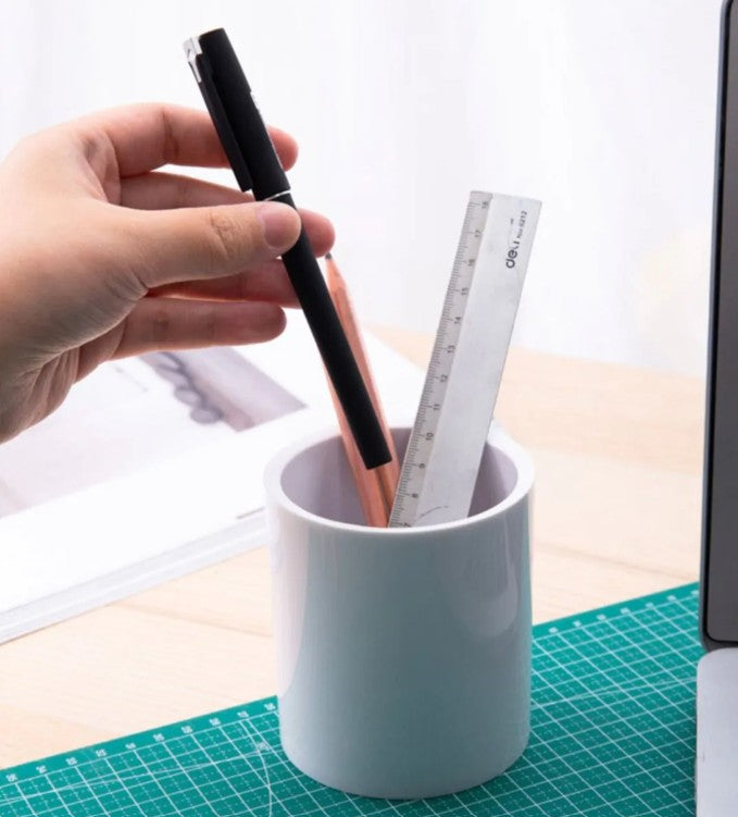 Pen Holder Assorted Deli - 9155 white