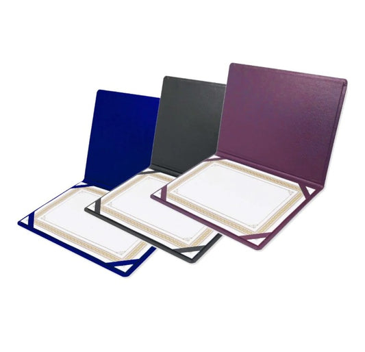Certificate folder A4 Premium Look Ass. Colour Heavy-Duty A4 Leather-like Document