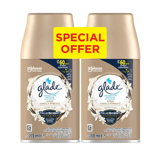 Glade Automatic Refill Sheer Vanilla Embrace 2 x 269 ml