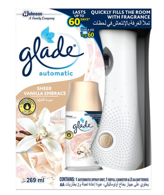 Glade Automatic Spray Unit + Refill Sheer Vanilla Embrace 269 ml