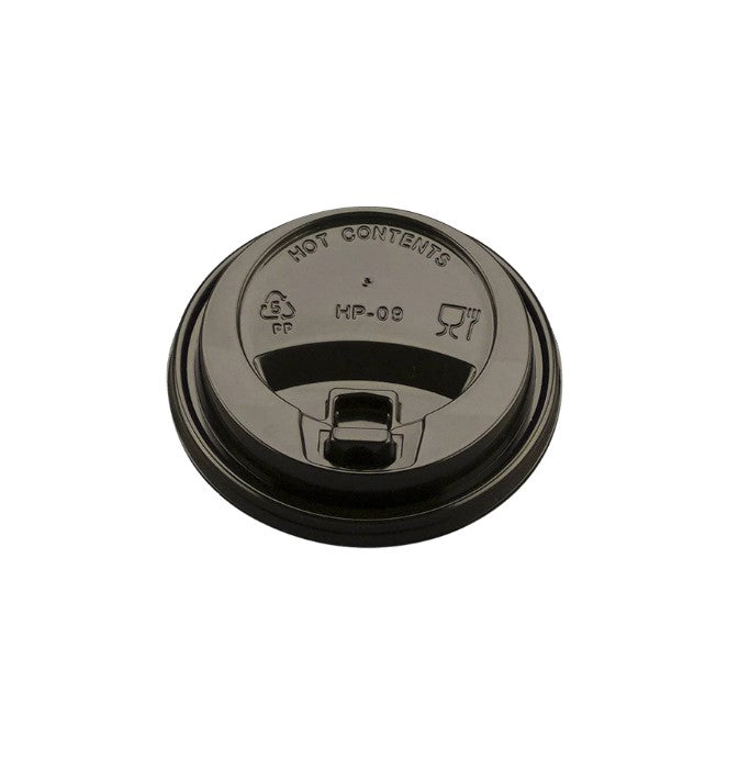HOTPACK Black Lids for Paper Cup 8 Oz 500 Pieces