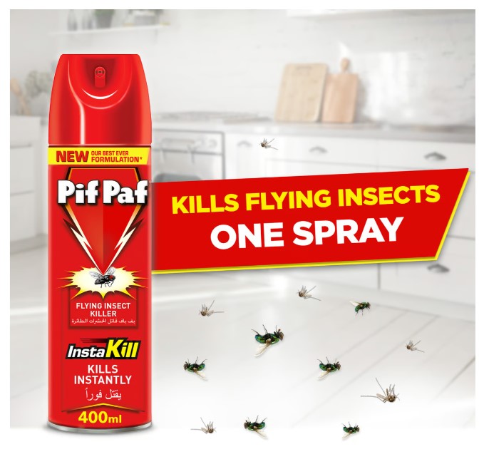 Pif Paf Mosquito & Fly Insect Killer 3 x 400 ml