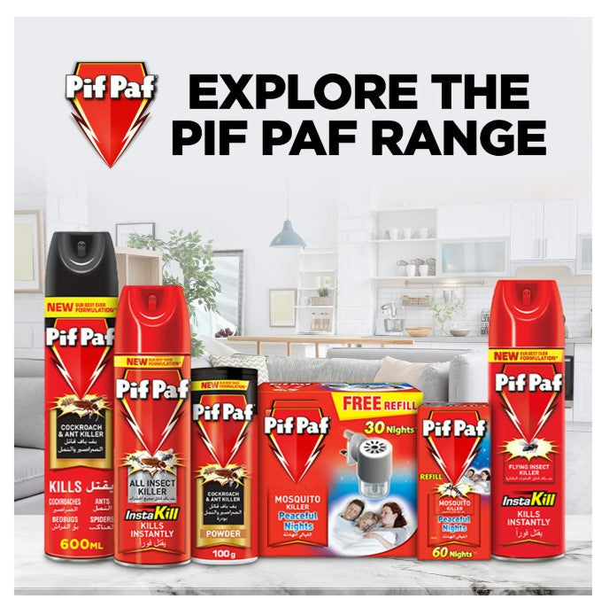 Pif Paf Mosquito & Fly Insect Killer 3 x 400 ml