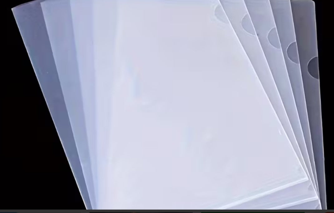 CLEAR File Folder L Shape SADAF 150MC 100PCS Box