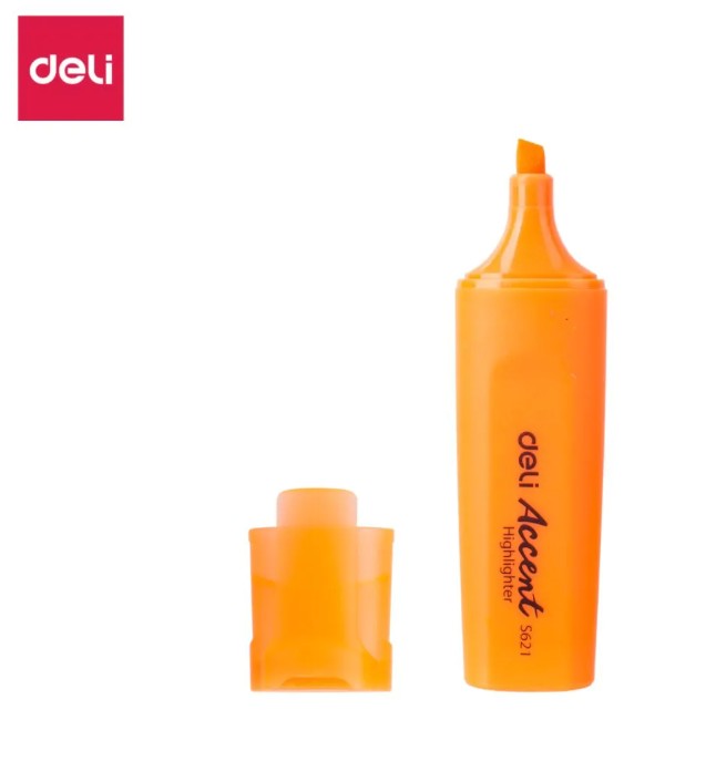 Deli Text Highlighter - Orange Deli 10pcs Set