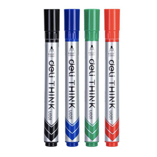 Deli White Board Marker 4pcs Assorted
