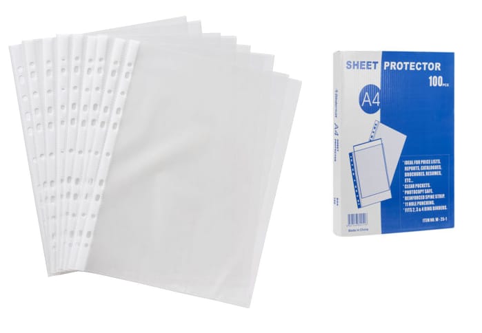 Sheet protectors 100s Bindermax  80mic