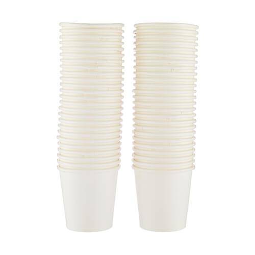 Hotpack White Disposable Cups 8 Oz Paper 50sx20