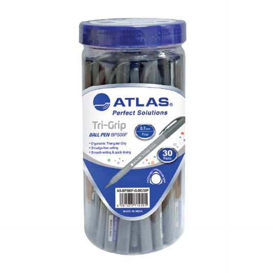 Atlas B.P Tri-Grip 0.7mm GY Barrel Jar=30 BE  AS-BP500F-G-BE/30P