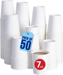Paper cup 7oz set of 50cups pkt Printed /white
