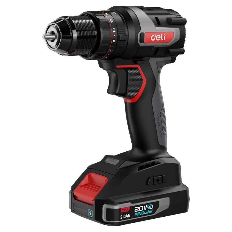 Deli Li-ion Impact Drill 10mm 20V 2Ahx2 DE-EDE-CZ20-2D2