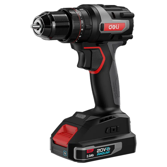 Deli Li-ion Impact Drill 10mm 20V 2Ahx2 DE-EDE-CZ20-2D2