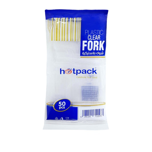 Hot Pack Plastic Clear Fork 50s