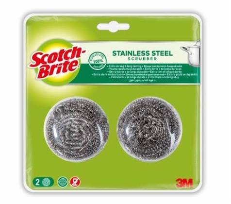 Scotch Brite Stainless Steel Scourer Scrubber PACK OF 2