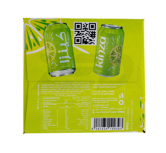 Kinza Carbonated Drink Citrus 6 x 360 ml