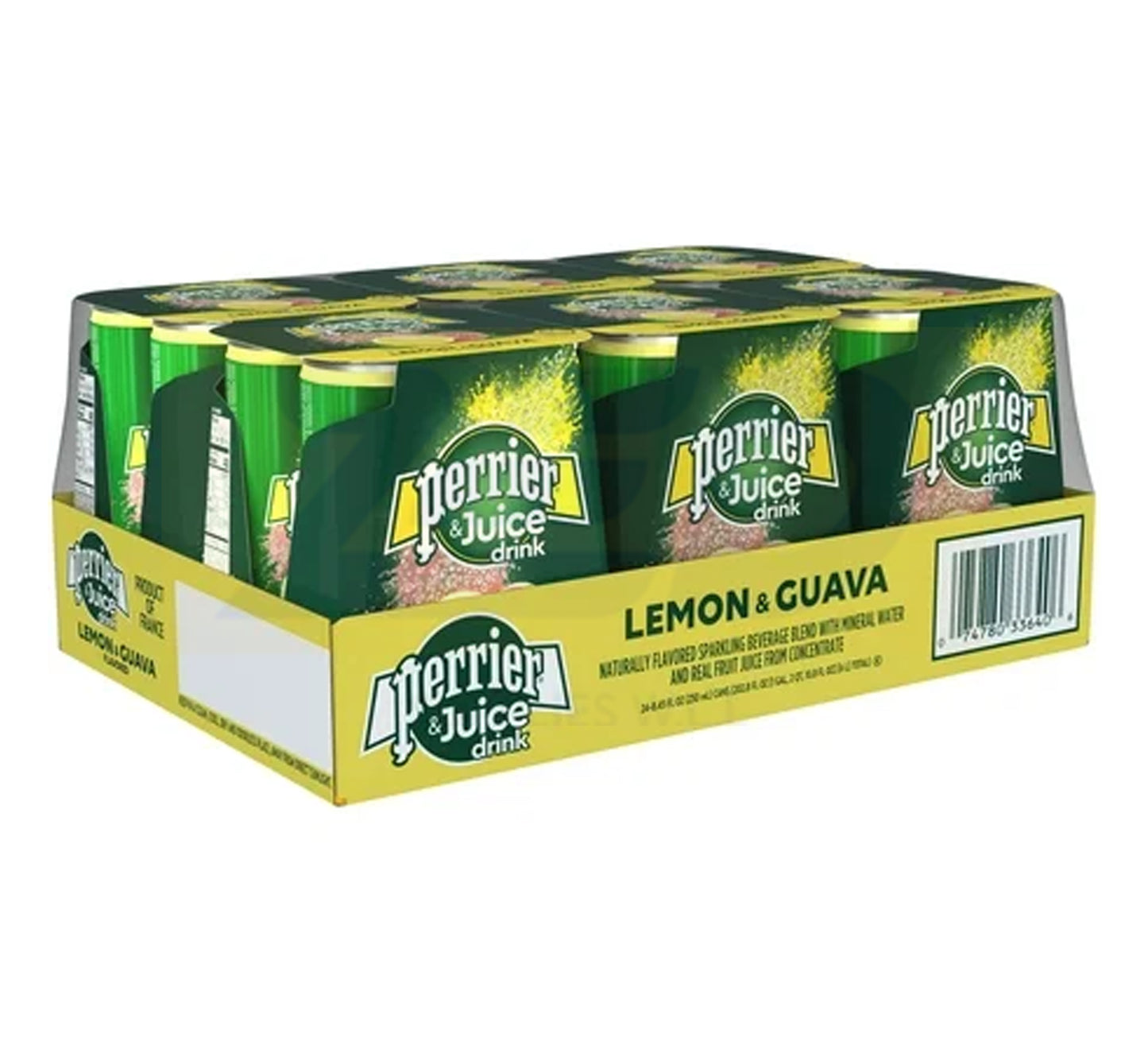 Perrier & juice, Lemon and Guava Flavor slim can - 24 x 250 ml