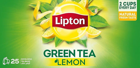 Lipton Green Tea Lemon 25 Envelope Tea Bags x1.3g