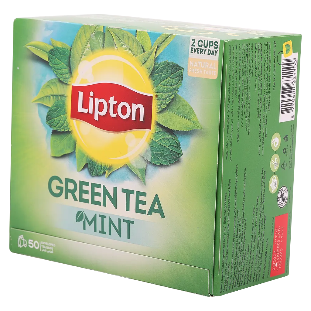Lipton Mint Green Tea 50 Teabags 50x1.3g