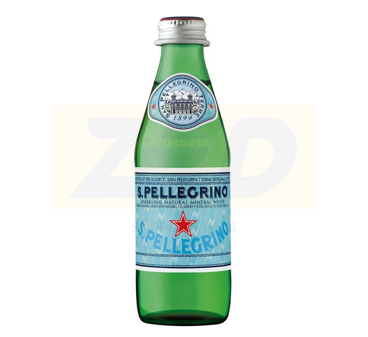 San Pellegrino Sparkling Natural Mineral Water Glass Bottle 24 x 250 ml