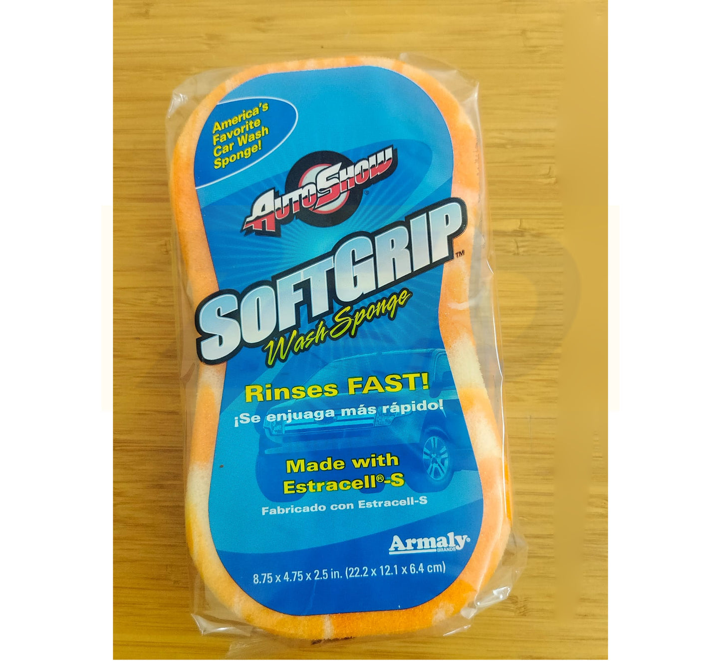 AutoShow SOFTGRIP® Wash Sponge  1pcs Scratch Free  Utility Sponge - Orange