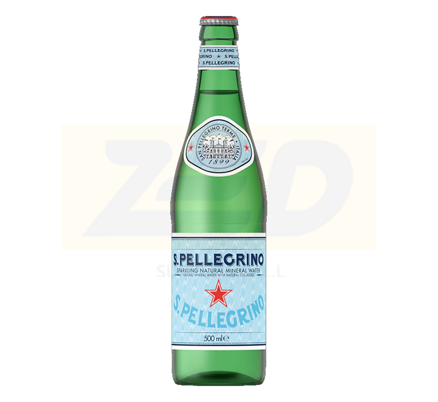 San Pellegrino Sparkling Natural Mineral Water Glass Bottle 24 x 500 ml