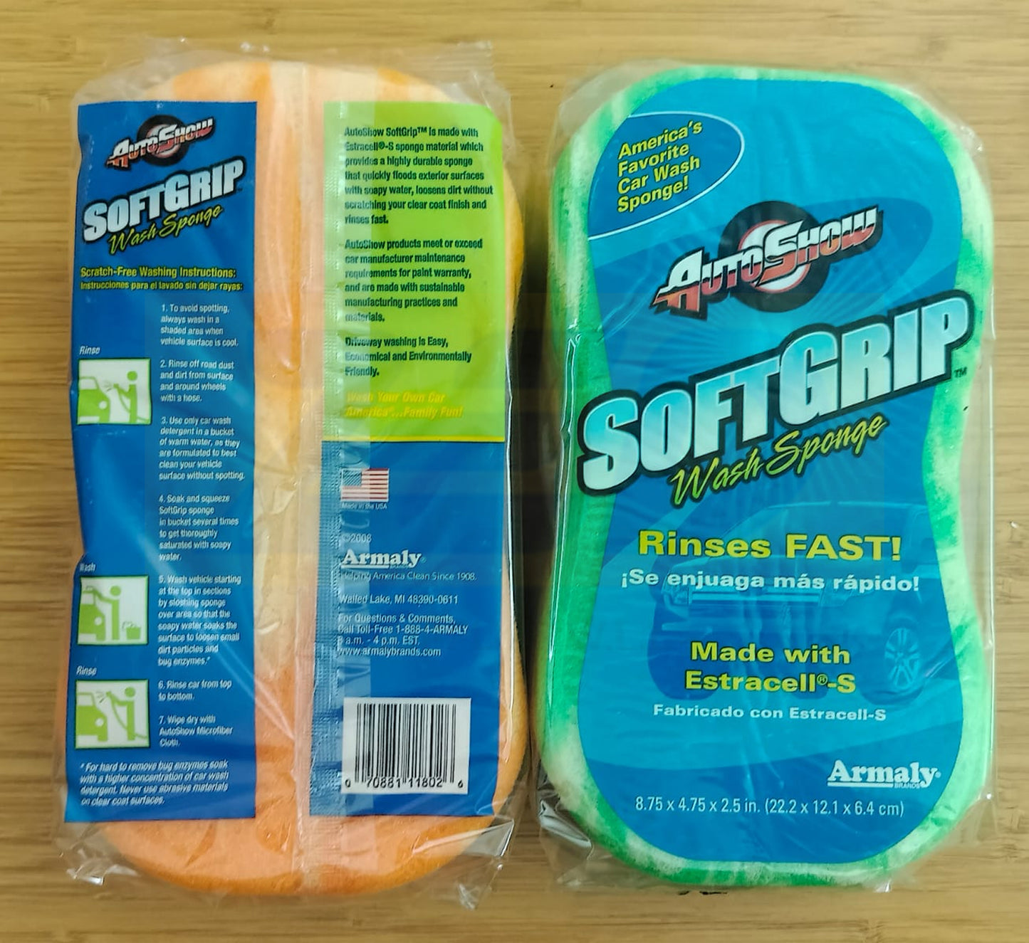 AutoShow SOFTGRIP® Wash Sponge  1pcs Scratch Free  Utility Sponge Assorted