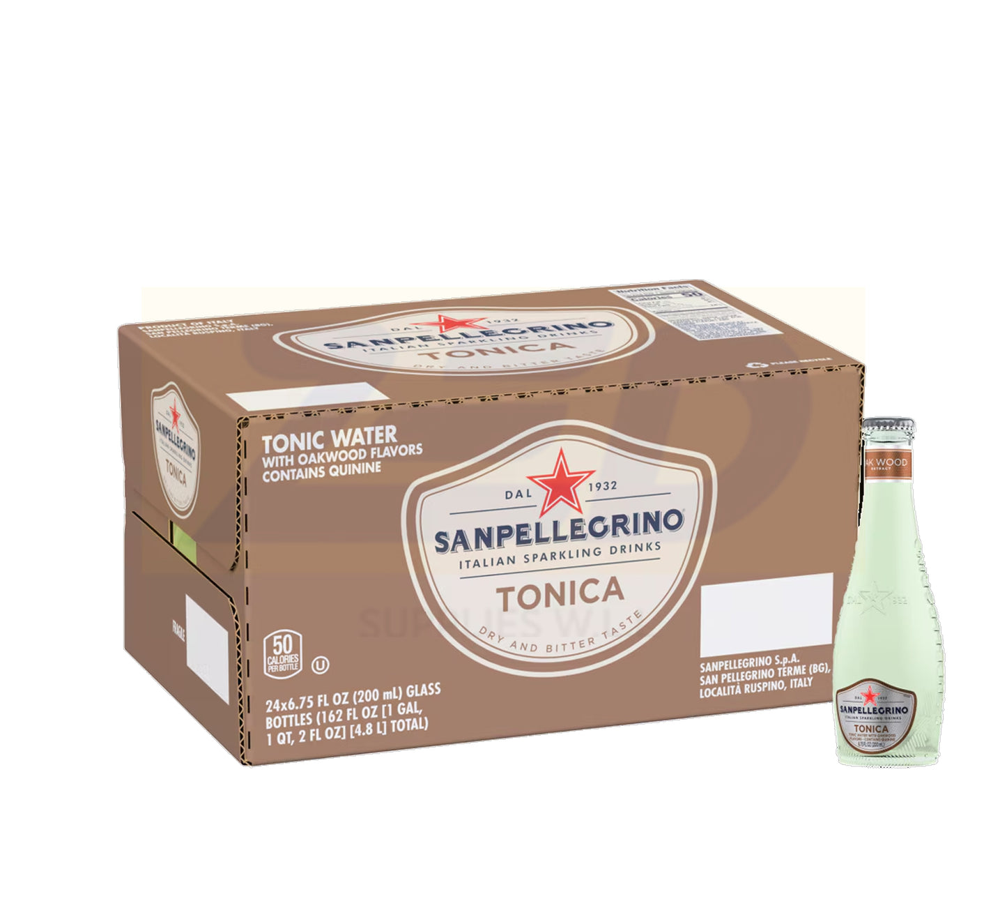 Sanpellegrino Tonica Oakwood Glass Bottle 24 x 200 ml